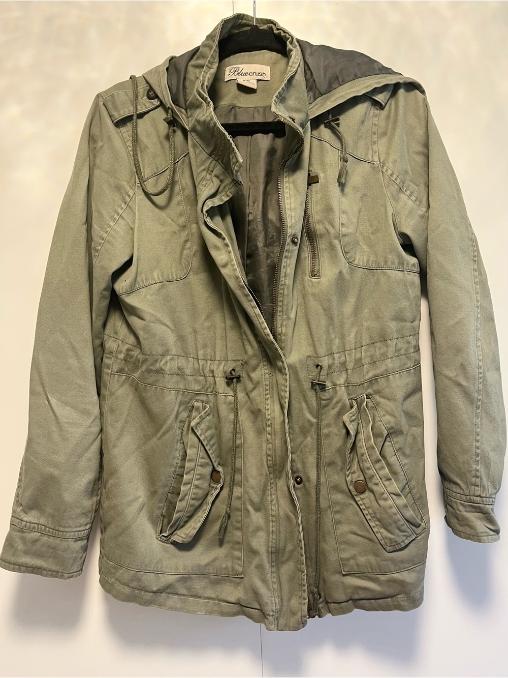 Green Hooded Cargo Jacket
